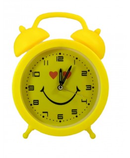 Emoji table clock yellow